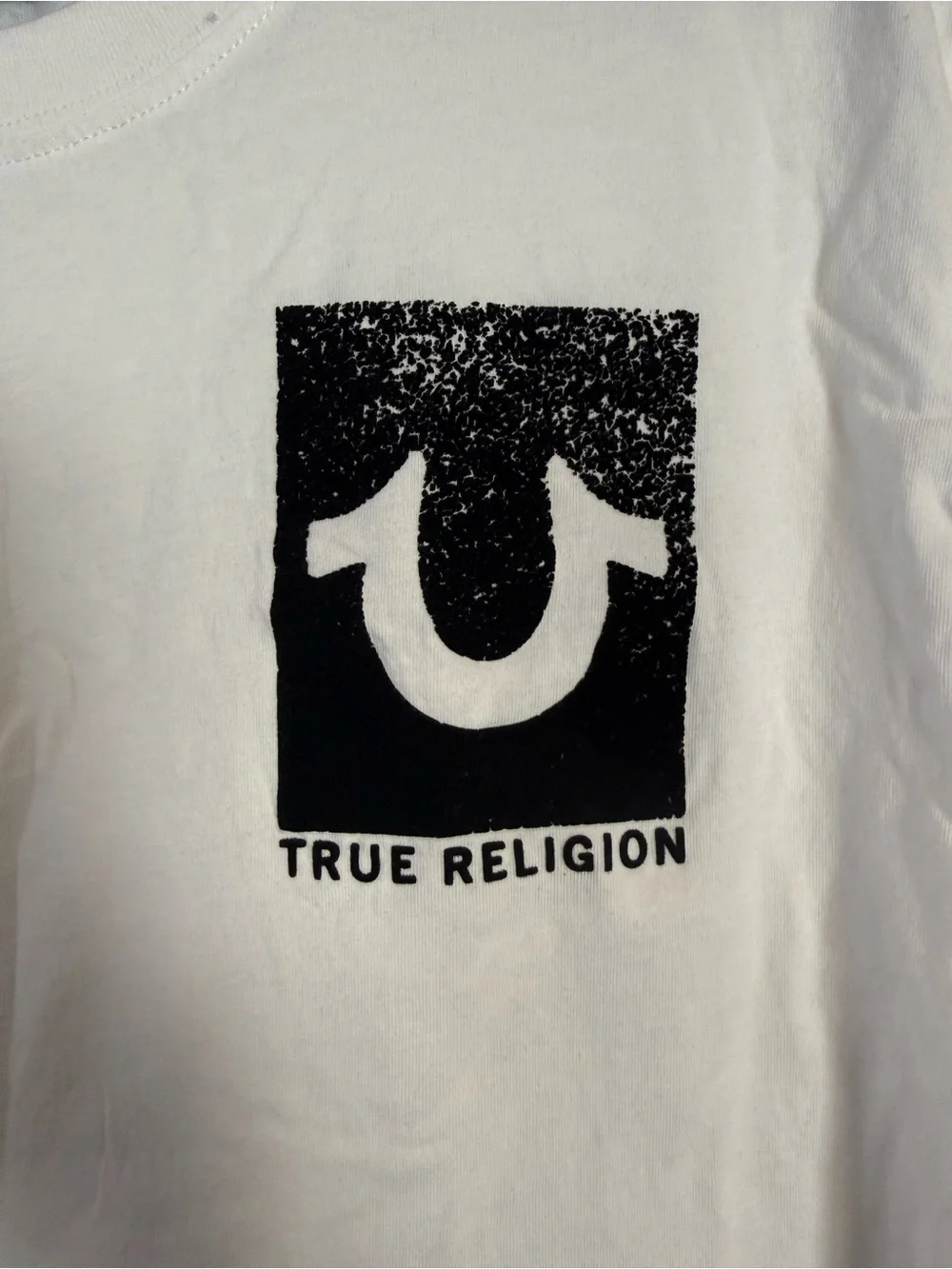 True Religion White Logo Graphic Tee Mens Size L